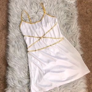 Toga costume white and gold